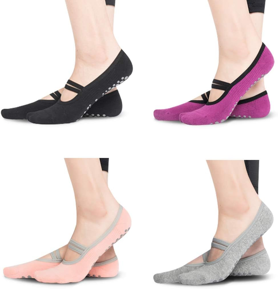 Yoga Socks for Women, Yoga Socks for Pilates, Pure Barre, Ballet, Dance, Workout