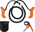 Survival Chainsaw Pocket Hand Saw 29-Inch Folding Survival Chain Saw with Strong Sharp Teeth for Camping Hiking Hunting Gardening and Outdoor Emergency Includes Fire Starter and Carrying Pouch