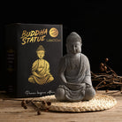 Lord Buddha Statue Mini — Great Spiritual Gift Idea — 6.7 Inch Durable Resin Buddha Decor Statue with Wooden round Base — Mini Buddha Statue for Home Decor