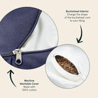 Sedona Zafu Meditation Cushion with Buckwheat Hull Fill - Adjustable Yoga & Pilates Support Pillow - 17In Crescent Cotton Cover with Handle