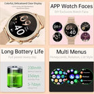 Smart Watch for Lady 1.28'' Bluetooth Call Blood Pressure DIY Custom Dial Sport Fitness Bracelet Waterproof Men Smartwatch Women