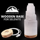 7.5 In. Natural Selenite Crystal Lamp with Wooden Base and USB Port (5-7 Lbs.)