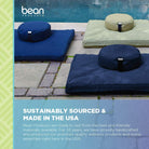 Hemp Zafu Meditation Cushion for Sitting on Floor, Hemp Yoga Pillow, Zafu Meditation Pillow, Zen Seiza Kneeling Prayer Pad Support - Made in USA - round Natural