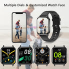 Smart Watch, 1.7" Smartwatch for Android and Ios Phones, Fitness Tracker with with Full Touch Color Screen Heart Rate and Sleep Monitor Pedometer, IP68 Waterproof Smart Watch for Women Men