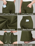 Avamo Women'S Bootcut Yoga Pants with Pockets Moisture-Wicking High Waist Bootleg Gym Fitness Trousers plus Size Pant Stretch Yoga Workout Pants for Women