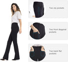 Yoga Dress Pants for Women Work Bootcut Yoga Pants Stretchy Business Casual Slacks with 6 Pockets