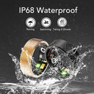 Smart Fitness Ring Tracker for Women Men with Charging Case, IP68 Waterproof for Iphone and Android, No Subscription Fee, Black 11