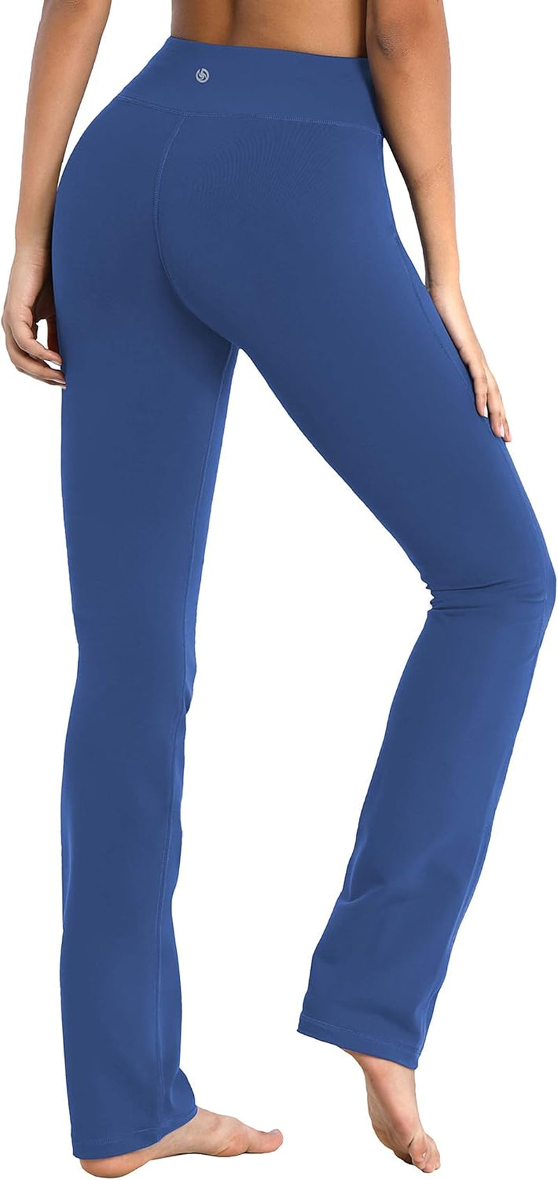 29"/31"/33"/35"/37" Women'S High Waist Straight Leg Yoga Pants Tummy Control Workout Pants with Pockets