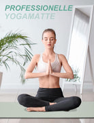 Yoga Mat with Strap, 1/3 Inch Extra Thick Yoga Mat Double-Sided Non Slip, Professional TPE Yoga Mats for Women Men, Workout Mat for Yoga, Pilates and Floor Exercises