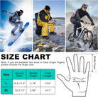 Electric Rechargeable Battery Heated Gloves - Waterproof Touchscreen for Outdoor Sports, Hiking, Skiing, Running, Work