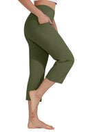 Capris Pants for Women High Waist Yoga Pants Women Athleisure Wide Legs with Pockets