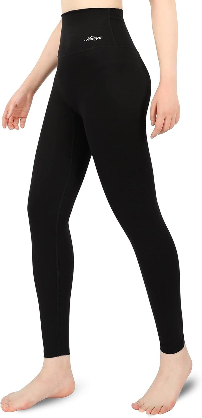 Women'S High Waist Yoga Pants Full-Length Leggings with Pocket,Tummy Control Workout Sports Yoga Leggings Black