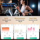Smart Ring Fitness Tracker Ring for Men Women - Health Heart Rate Ring with Motion Tracking, Sleep Monitor, and Oximetry, No Subscription Fee, Family Care, Remote Photography, IP68 Waterproof(10#)