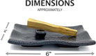 Black Rectangle Ceramic Palo Santo Stick Holder, Palo Santo Burner