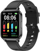 Smart Watch, 1.7" Smartwatch for Android and Ios Phones, Fitness Tracker with with Full Touch Color Screen Heart Rate and Sleep Monitor Pedometer, IP68 Waterproof Smart Watch for Women Men