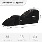 Curve Yoga Chair, Ergonomic Corduroy Yoga Sofa for Adults, with Lumbar Pillow, Side Pocket, Ottoman for Furniture Gift Lounge Stretching, Relaxing and Exercising, Black