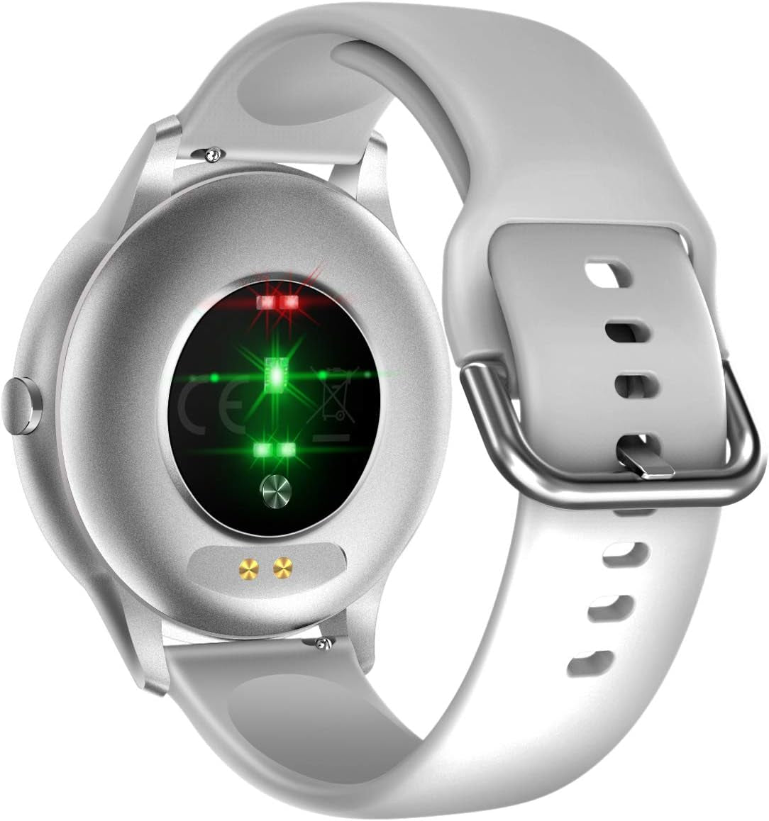 Smart Watch for Women, Sport Fitness Watch with Body Thermometer/Heart Rate/Blood Pressure/Spo2/Sleep Monitor/Pedometer/Waterproof, Lady Bluetooth Smartwatch Grey