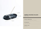 Black Marble Incense Holder | Incense Burner | Incense Tray with Ash Catcher | Marble Decor | Palo Santo Holder, 17Cm X 8Cm X 2Cm