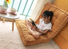 Floor Pillow 25X25 Inch, Square Meditation Cushion Floor Seating for Adults, Oversized Tufted Seat Cushion Reading Nook for Kids, Yoga Meditation Pillow for Sitting on Floor (Yellow)