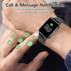 Smart Watch, 1.7" Smartwatch for Android and Ios Phones, Fitness Tracker with with Full Touch Color Screen Heart Rate and Sleep Monitor Pedometer, IP68 Waterproof Smart Watch for Women Men
