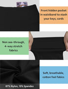 29"/31"/33"/35"/37" Women'S High Waist Straight Leg Yoga Pants Tummy Control Workout Pants with Pockets