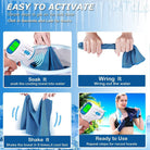 Cooling Towel 6 Pack, 36"X12" Cooling Towels for Neck and Face, Soft Microfiber Cooling Neck Wraps, Ice Sports Towel for Instant Cooling, Stay Cool for Yoga, Sport, Workout, Running, Camping, Golf