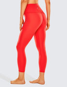 Women'S Naked Feeling Soft Yoga Leggings 21 Inches - Yoga Capris High Waisted Workout Pants Yoga Crop