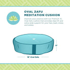 Zafu Meditation Pillows for Sitting on Floor, Yoga Cushion, Cotton/Buckwheat Fill Yoga Pillow, Zafu Meditation Cushion, Zen Kneeling Prayer Pad- Made in USA - 14"X18" Oval - Saffron