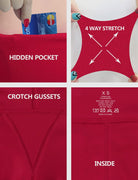 25"/26"/27"/28" Inseam Women'S Basic/Out Pockets High Waist Yoga Pants Stretchy Workout Pants