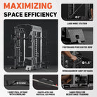 Smith Machine, All-In-One Power Rack Cage with Vertical Leg Press, 2000LBS Power Cage Squat Rack with Smith Bar, Dual Pulley Cable Crossover System for Home Gym with Weight Bench