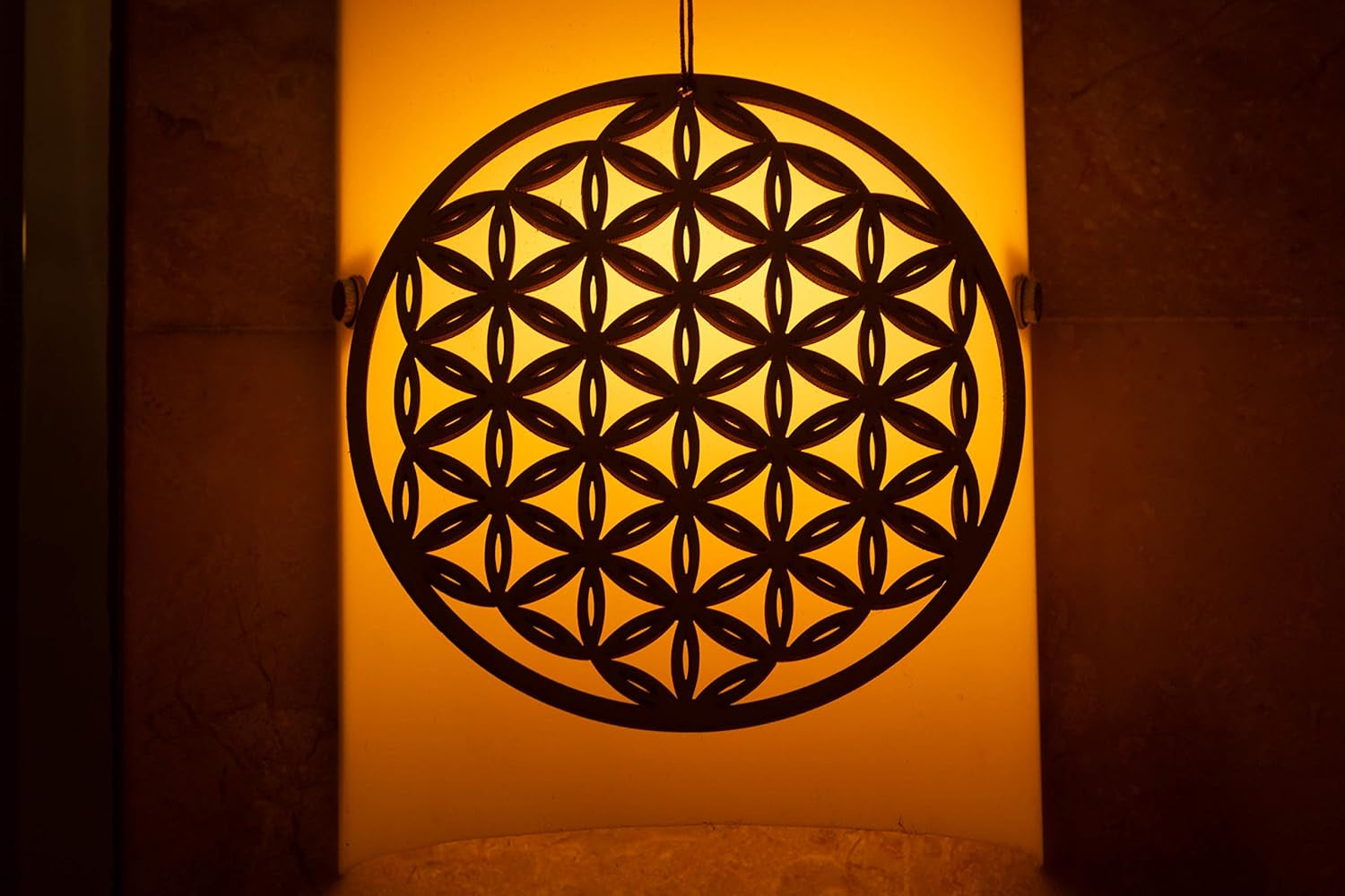 5.31" Flower of Life Wall Art, Sacred Geometry Wall Art, Wooden Wall Art Decor, Yoga Wall Art Hanging, Laser Cut Artwork, Wall Sculpture Symbol, Gift Purpose, Car Hanger
