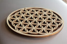 5.31" Flower of Life Wall Art, Sacred Geometry Wall Art, Wooden Wall Art Decor, Yoga Wall Art Hanging, Laser Cut Artwork, Wall Sculpture Symbol, Gift Purpose, Car Hanger