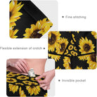 Sunflower Women Yoga Pants Leggings, Yellow Daisy High Waisted Yoga Pants Comfortable Workout Yoga Leggings