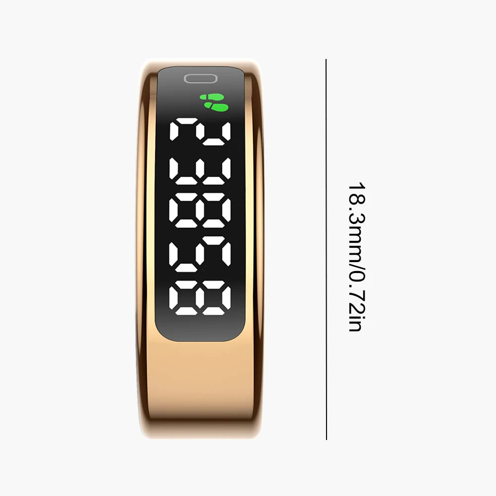 R11 Smart Ring BT 5.2 with Display Screen/Touch Wireless Charging 5 ATM Waterproof for Men Women for Android/Ios