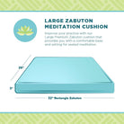 Zabuton Meditation Cushion, Large, Hemp Shadow Gray - 17Oz Organic Hemp