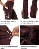 29"/31"/33"/35"/37" Women Bootleg/Wide Legs High Waist Yoga Pants Tummy Control Bootcut Workout Flared Out Pockets