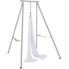 551.15 Lbs Yoga Swing Stand Hammock Aerial Silk Kit Load Yoga Frame White