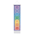 Seven Chakra Tapestry ,Hippie Mandala Chakras Wall Hanging , Yoga Meditation Tapestries for Spiritual Room Decor , 12.8"X 51.2"