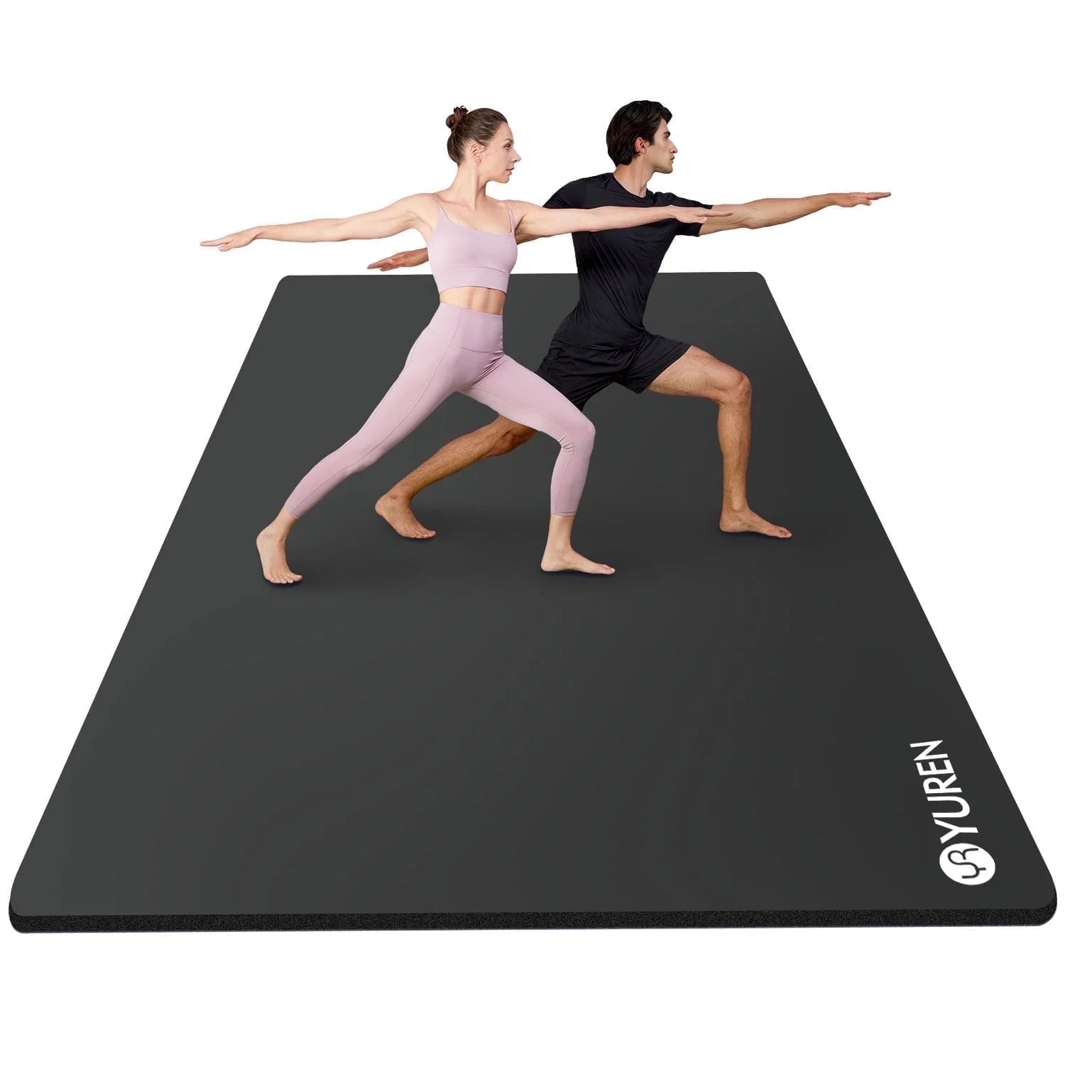 Large Yoga Mat 78X51" 10Mm/15Mm/20Mm Extra Thick Exercise Mats Home Gym Workout Stretching, Black
