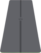 Progrip Non Slip Yoga Mat with Alignment Lines, Revolutionary Wet-Grip Surface & Eco Friendly Material, Perfect for Hot Yoga and Bikram, 72”X26” Gray