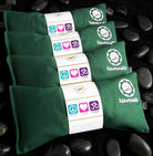 Lavender Eye Pillows - Yoga Eye Pillows Namaste Hot Cold Aromatherapy for Stress, Meditation, Spa, Relaxation Gifts - Made in USA by  - Set of 4 - Green Cotton