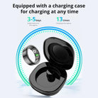 -R02 Smart Ring with Charging Case for Men Women, Battery Life, 39 Days, Health Monitor, 5ATM Waterproof, Multi-Sport Mode