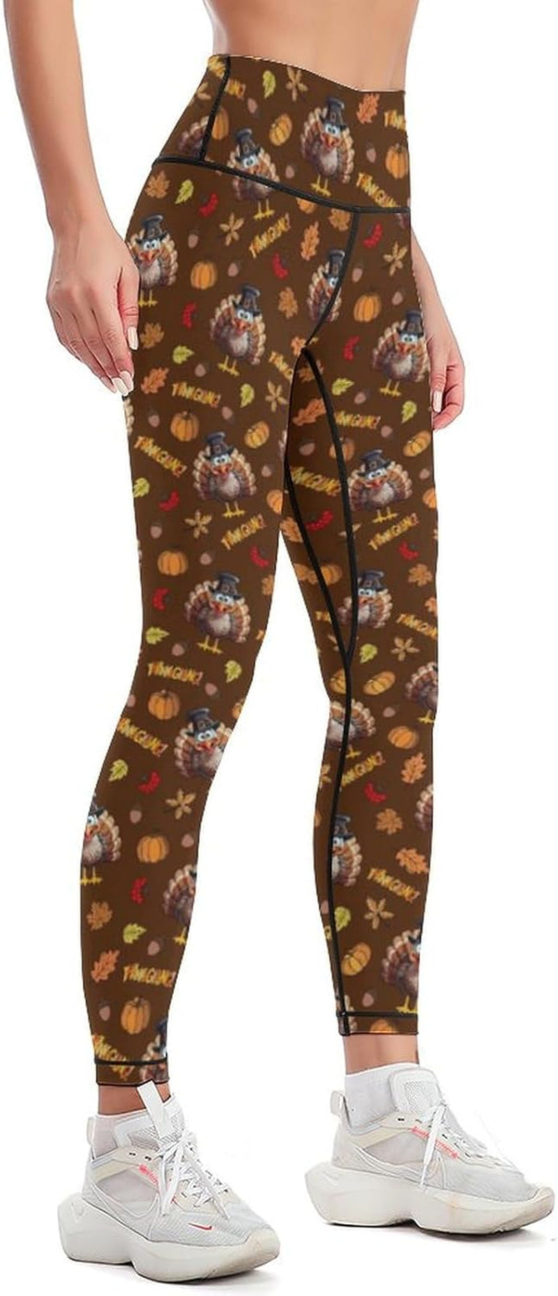Women'S Yoga Pants Thanksgiving Turkey Pumpkin Tummy Control Leggings High Waisted Yoga Pants Workout Yoga Leggings