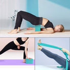 Yoga Block 2 Pack with Yoga Strap, High Density EVA Foam Block, Non-Slip Surface for Yoga, General Fitness, Pilates, Stretching-9" X 6" X 4"