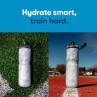 - 24Oz Tempo - Silver & Red - Insulated Water Bottle for Cycling & Sports, Keeps Water Cooler 2X Longer and Fits Most Bike Bottle Cages