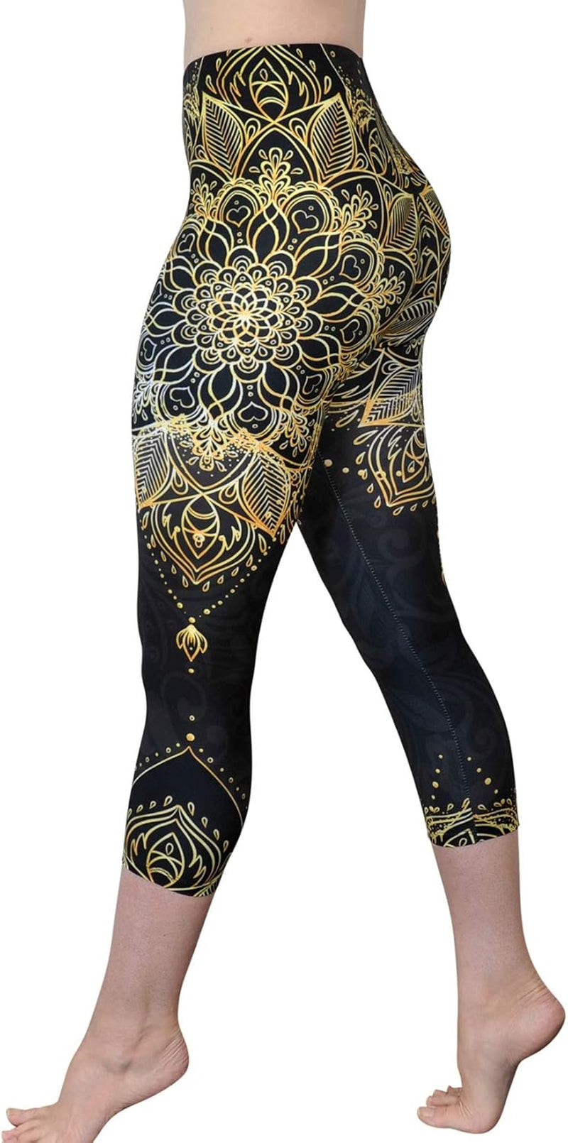 Pants - Workout Capris - High Waist Workout Leggings for Women - Lightweight Printed Yoga Legging - Size S/M 4-10