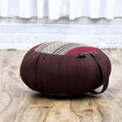 Meditation Cushion Set – 1 round Zafu Meditation Pillow and 1 Square Roll-Up Zabuton Meditation Mat, Pillows Bundle Filled with Kapok