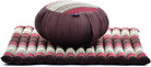 Meditation Cushion Set – 1 round Zafu Meditation Pillow and 1 Square Roll-Up Zabuton Meditation Mat, Pillows Bundle Filled with Kapok