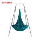 Succebuy Aerial Yoga Frame&Hammock 9.67FT Professional Yoga Swing Stand with 6.6 Yards Aerial Silks Max 551Lbs Indoor Aerial Rig