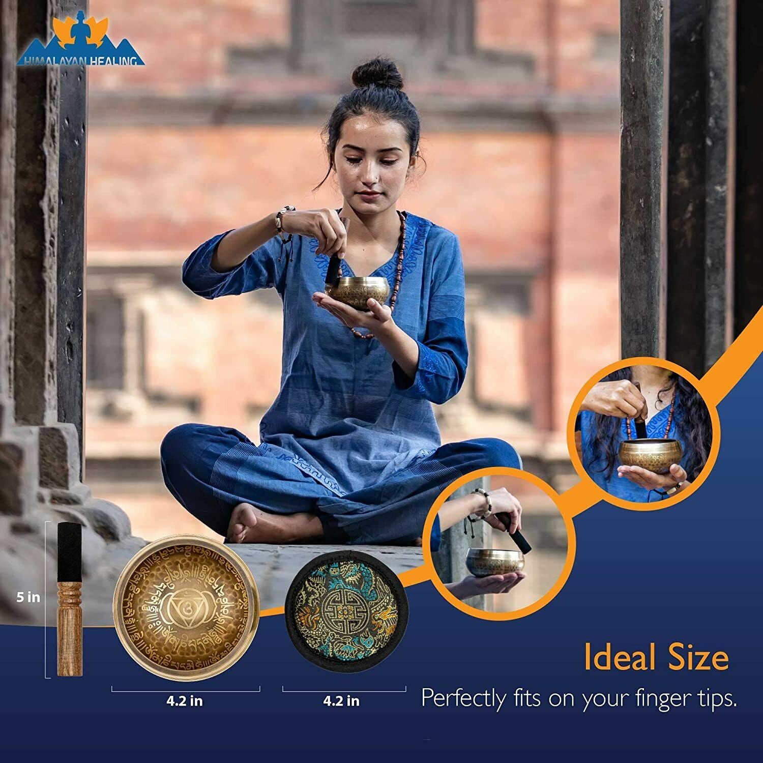 Tibetan Singing Bowl Set ~ for Yoga, Meditation and Sound Healing Third Eye !!
